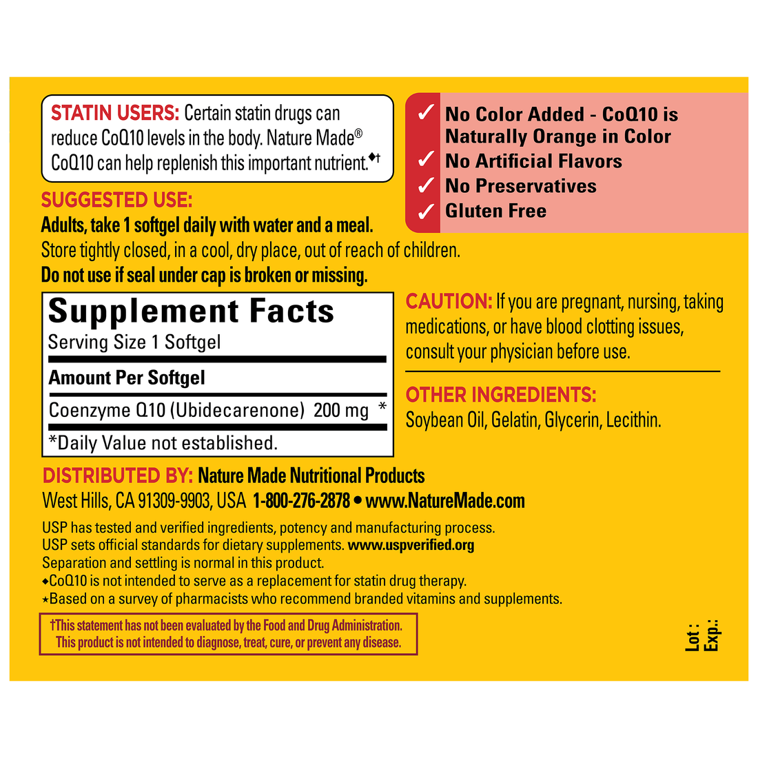 Nature Made CoQ10 （140 softgels）
